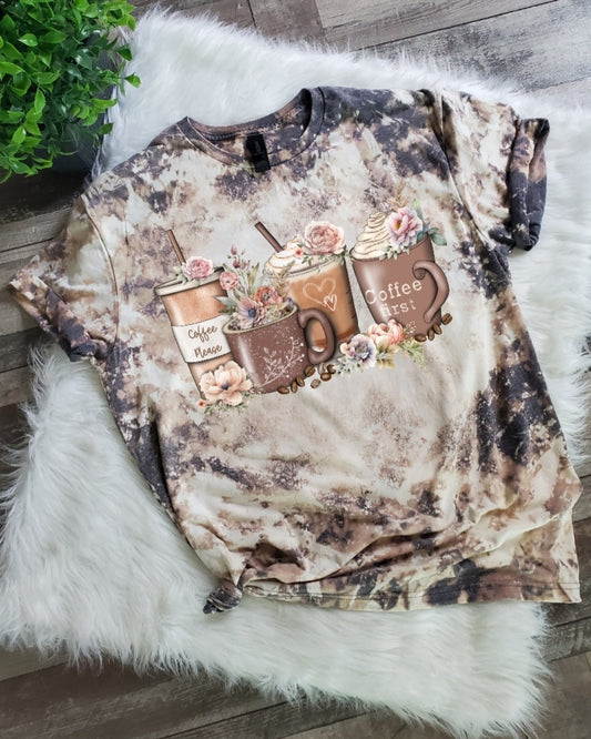 Coffee Bleached tee