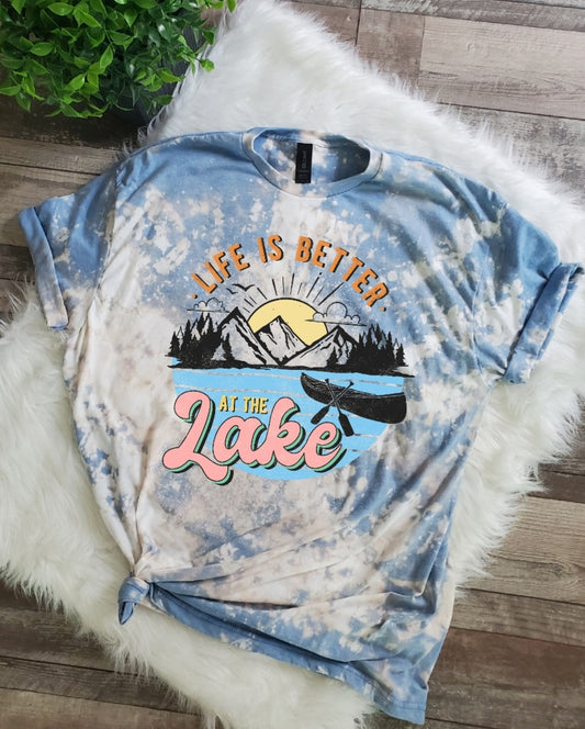 Life Is Better At The Lake Bleached tee