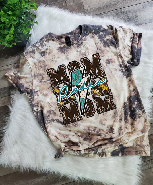 Rodeo Mom Bleached Tee
