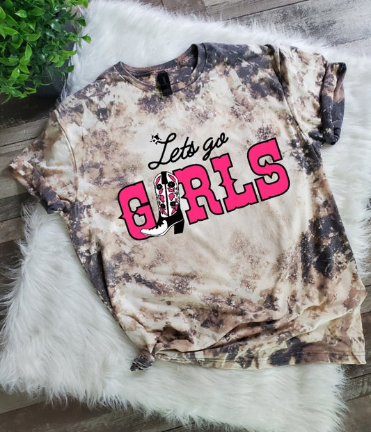 Let's Go Girls Bridemaid Squad Bleached Tee