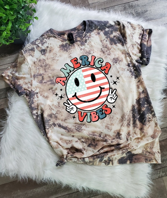 American Vibes Bleached Tee