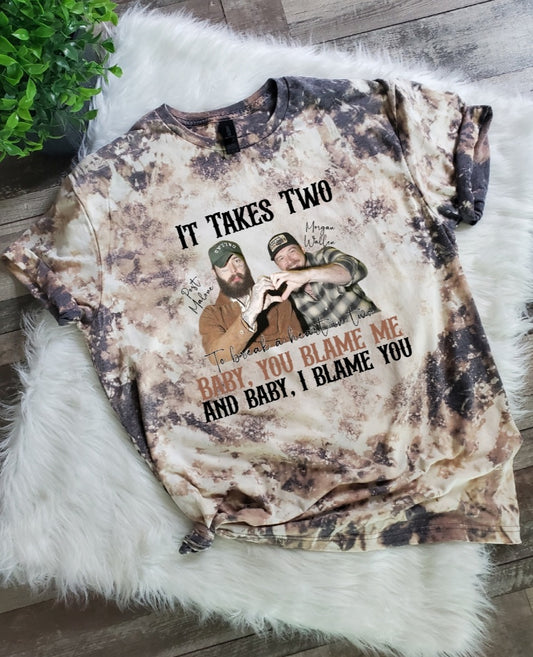 It Takes Two Bleached tee
