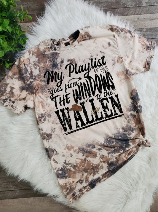 My Playlist Cowhide Bleached tee