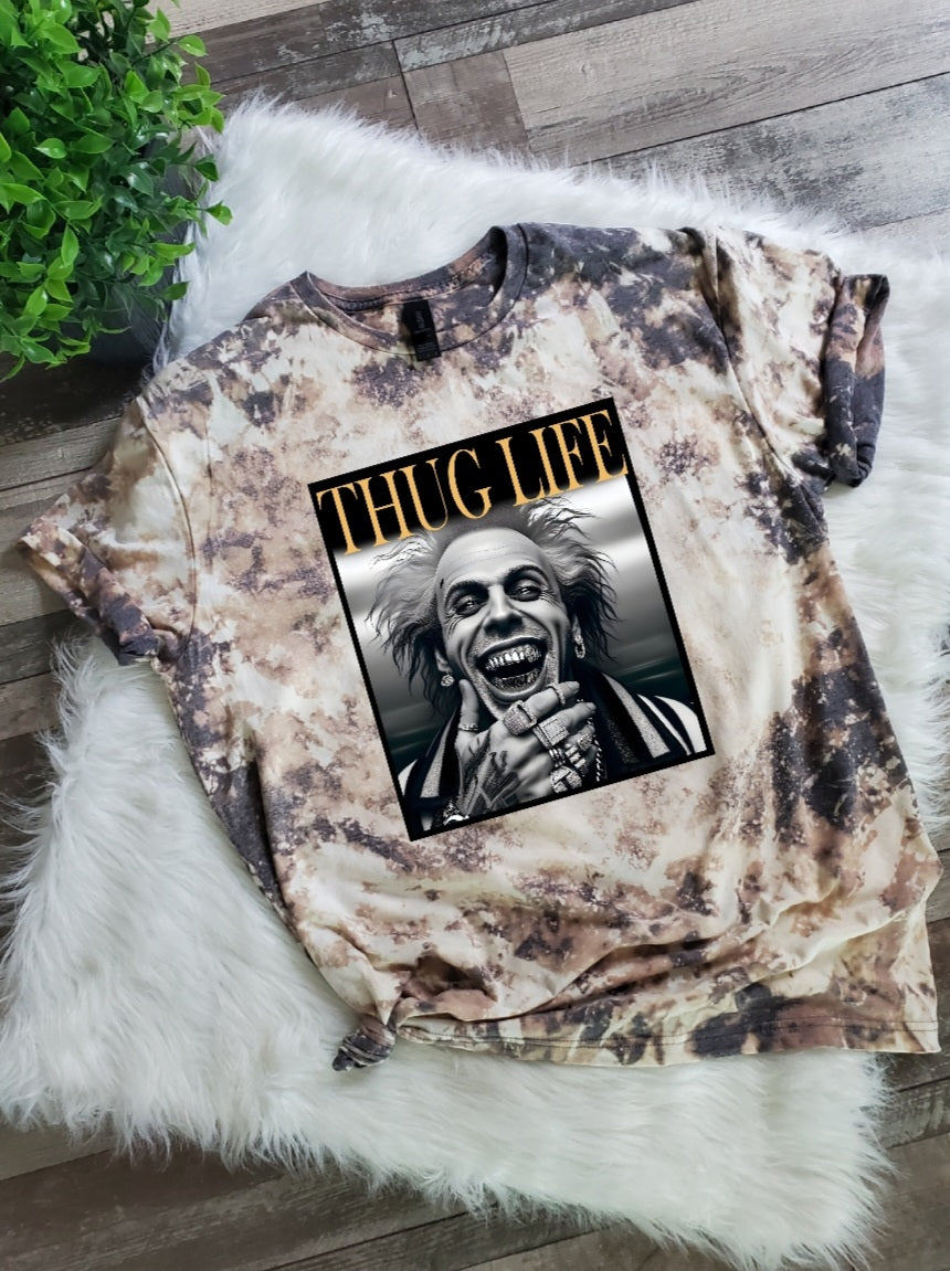 Thug Life Beetlejuice Bleached Tee
