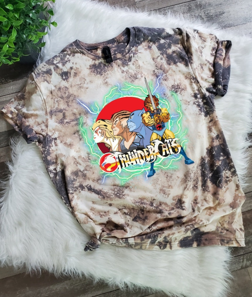 Thunder Cats Characters Bleached Tee