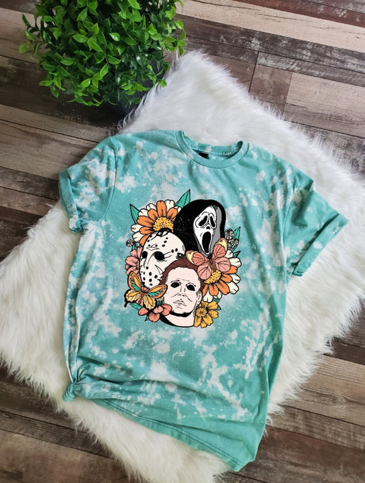 Halloween Floral Bleached Tee