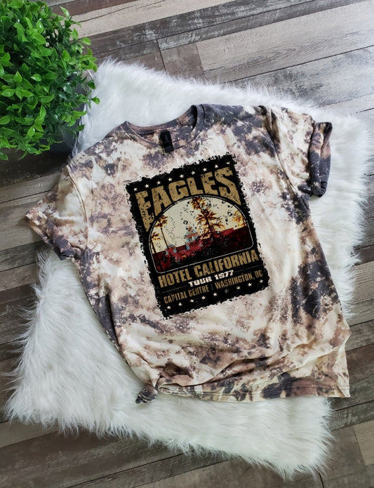 Eagles Rock Band Bleached Tee