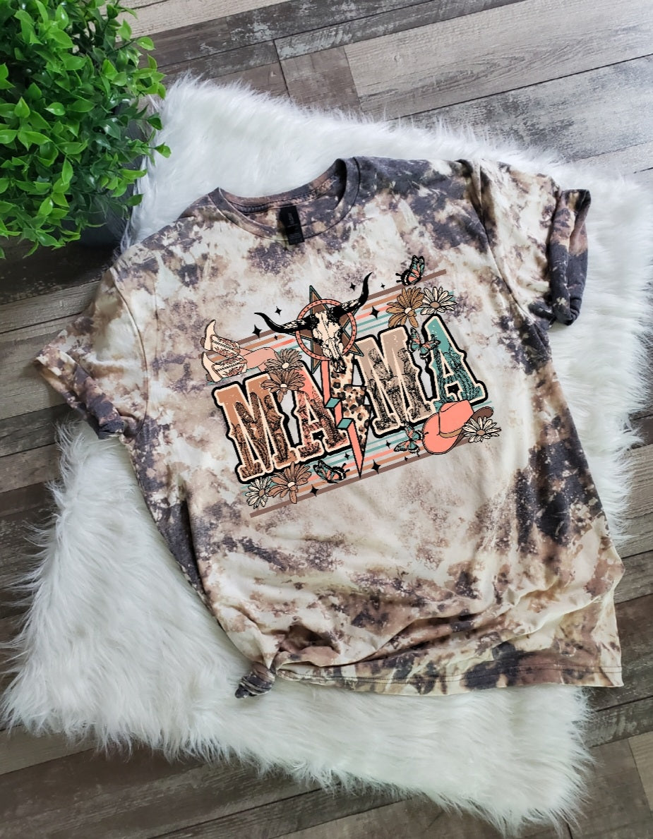 Western Mama Bleached Tee