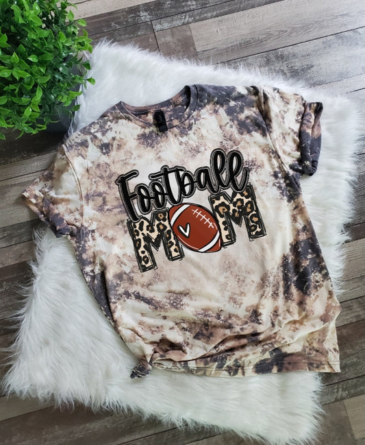 Football Mom Bleached Tee