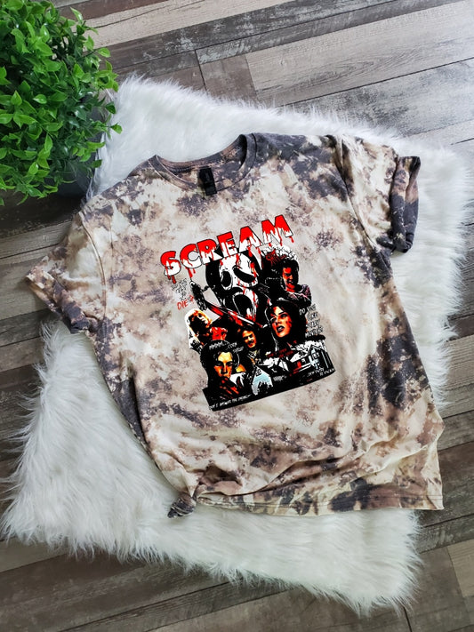 Scream Horror Bleached Tee