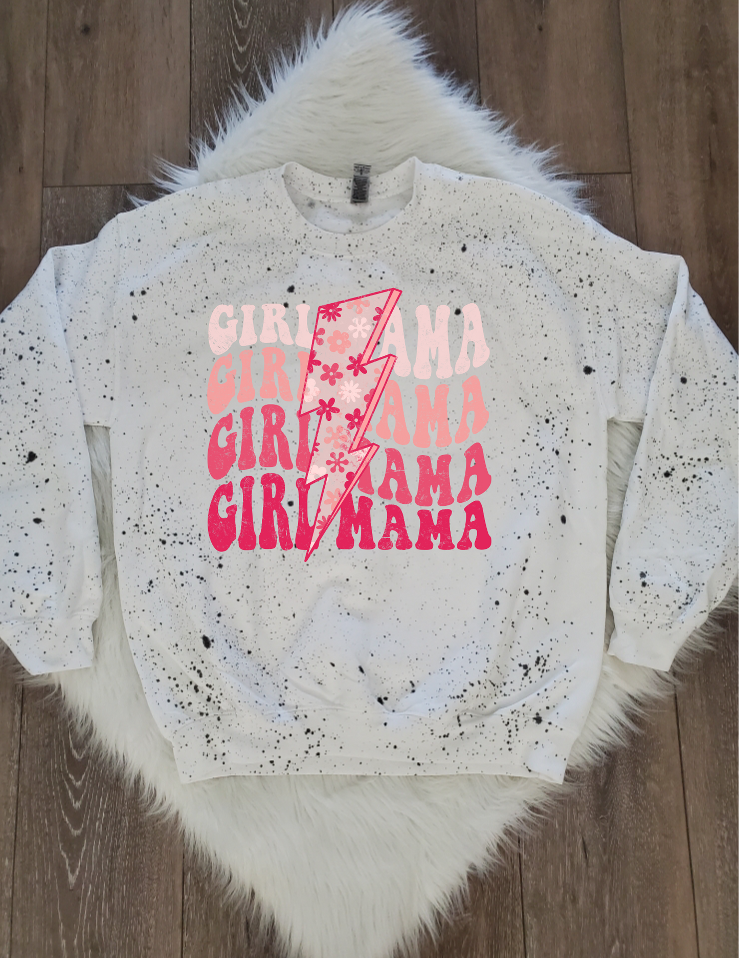 Girl Mama White Sweatshirt