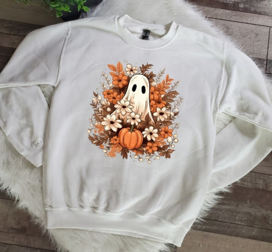 Floral Ghost White Sweatshirt