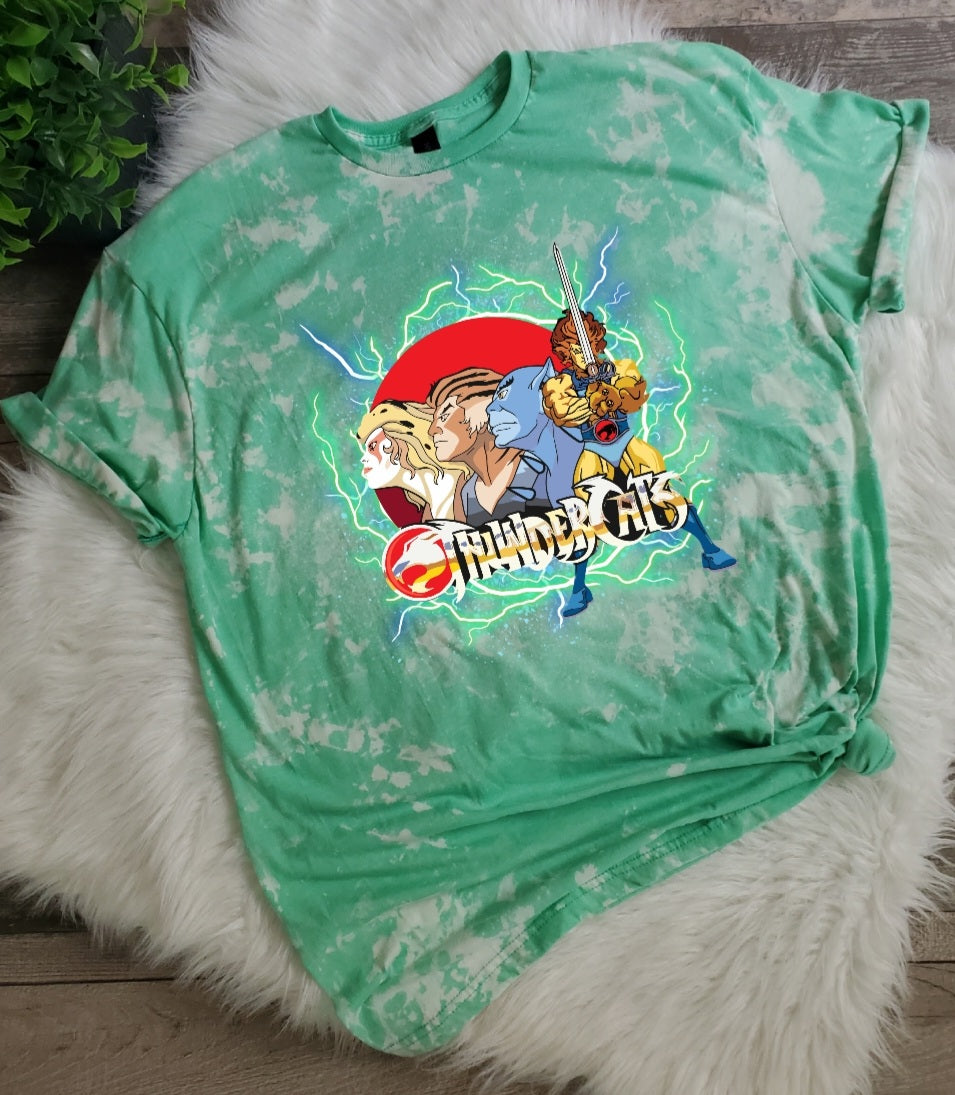 Thunder Cats Characters Bleached Tee