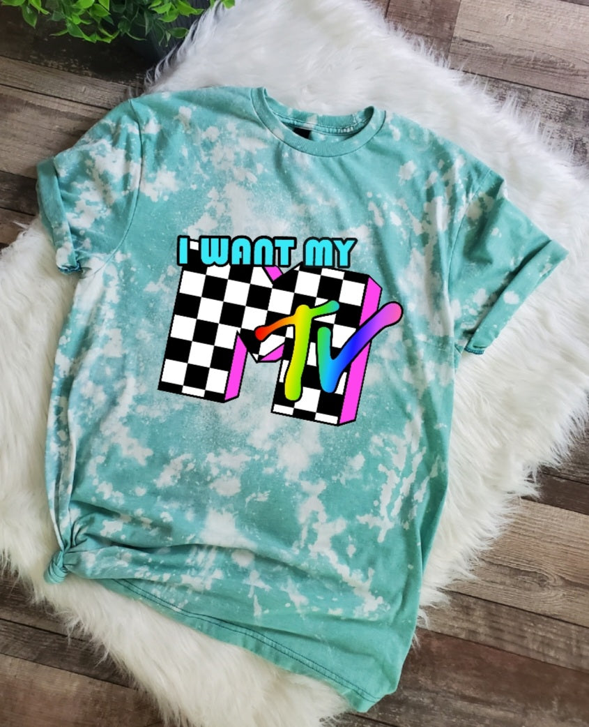 I Want My MTV Bleached Tee