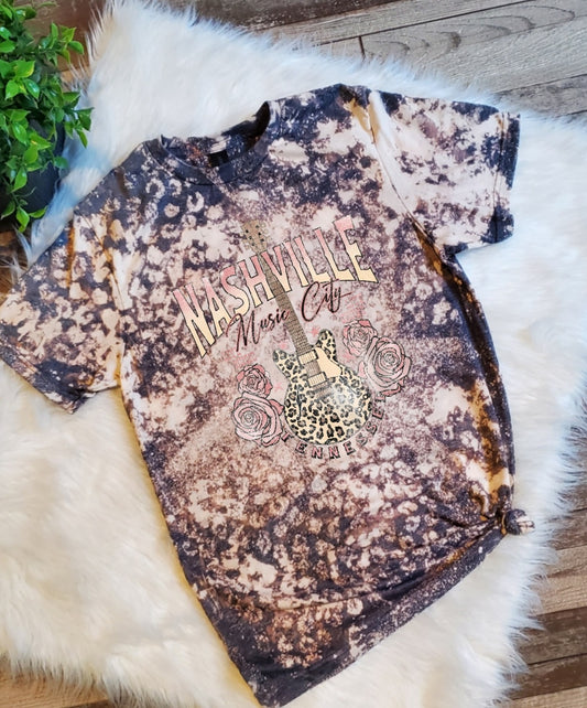 Nashville Leopard Bleached Tee