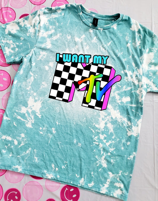 I Want My MTV Bleached Tee